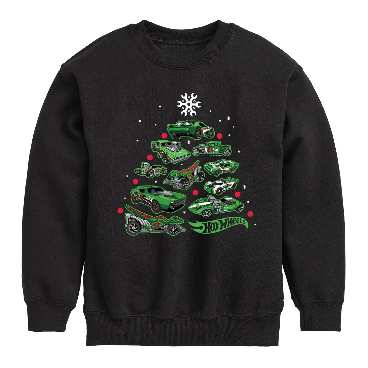 Hot Wheels - Car Tree - Toddler & Youth Crewneck Fleece Sweatshirt - Image 2