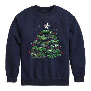 Hot Wheels - Car Tree - Toddler & Youth Crewneck Fleece Sweatshirt