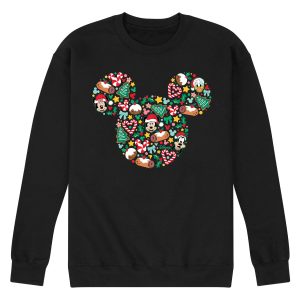 Disney - Mickey Silhouette Christmas - Men's Crew Fleece Sweatshirt Sweatshirt
