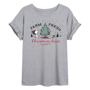 Peanuts - Farm Fresh Trees - Women's Oversized T-Shirt