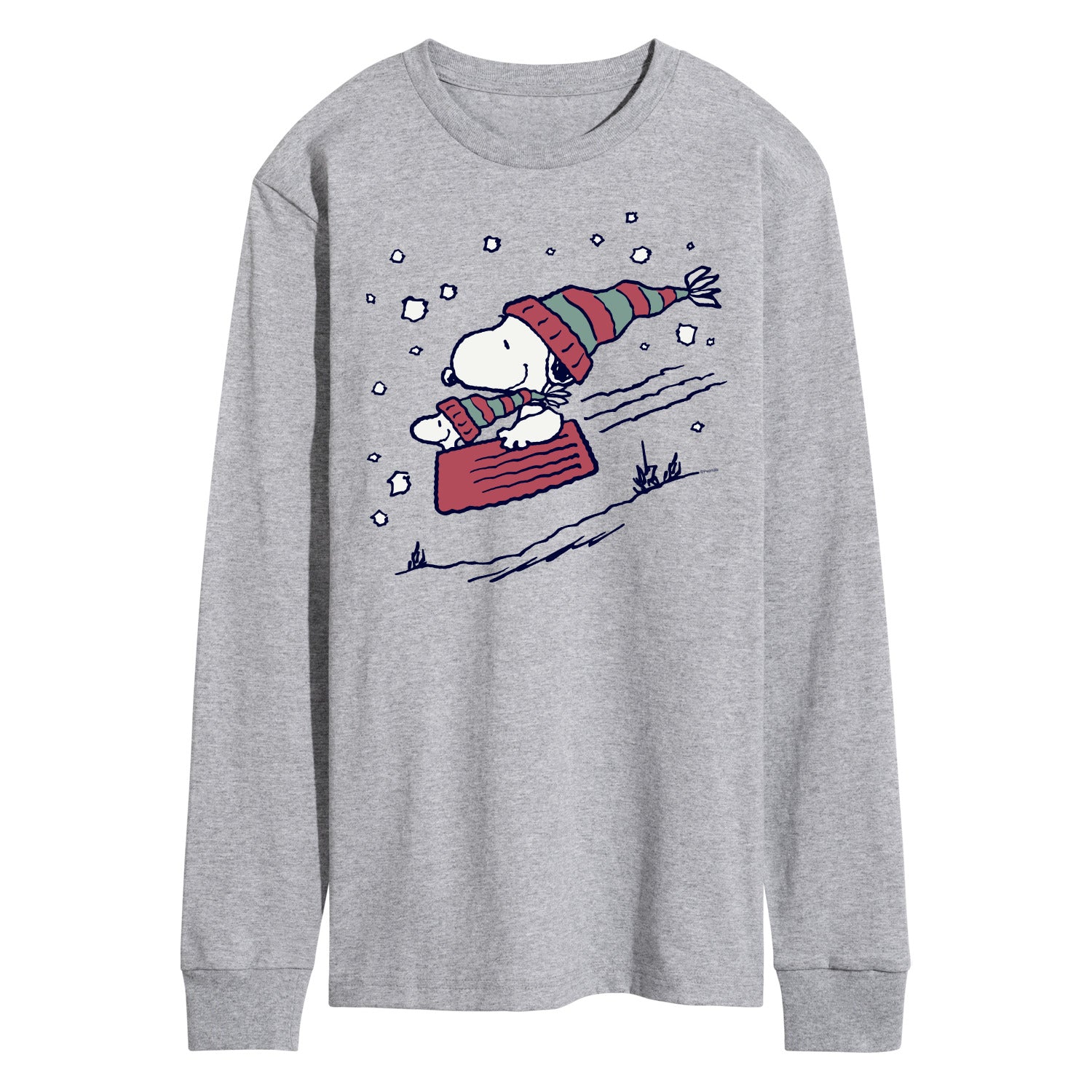 Peanuts - Snoopy Sledding - Men's Long Sleeve T-Shirt - Image 2