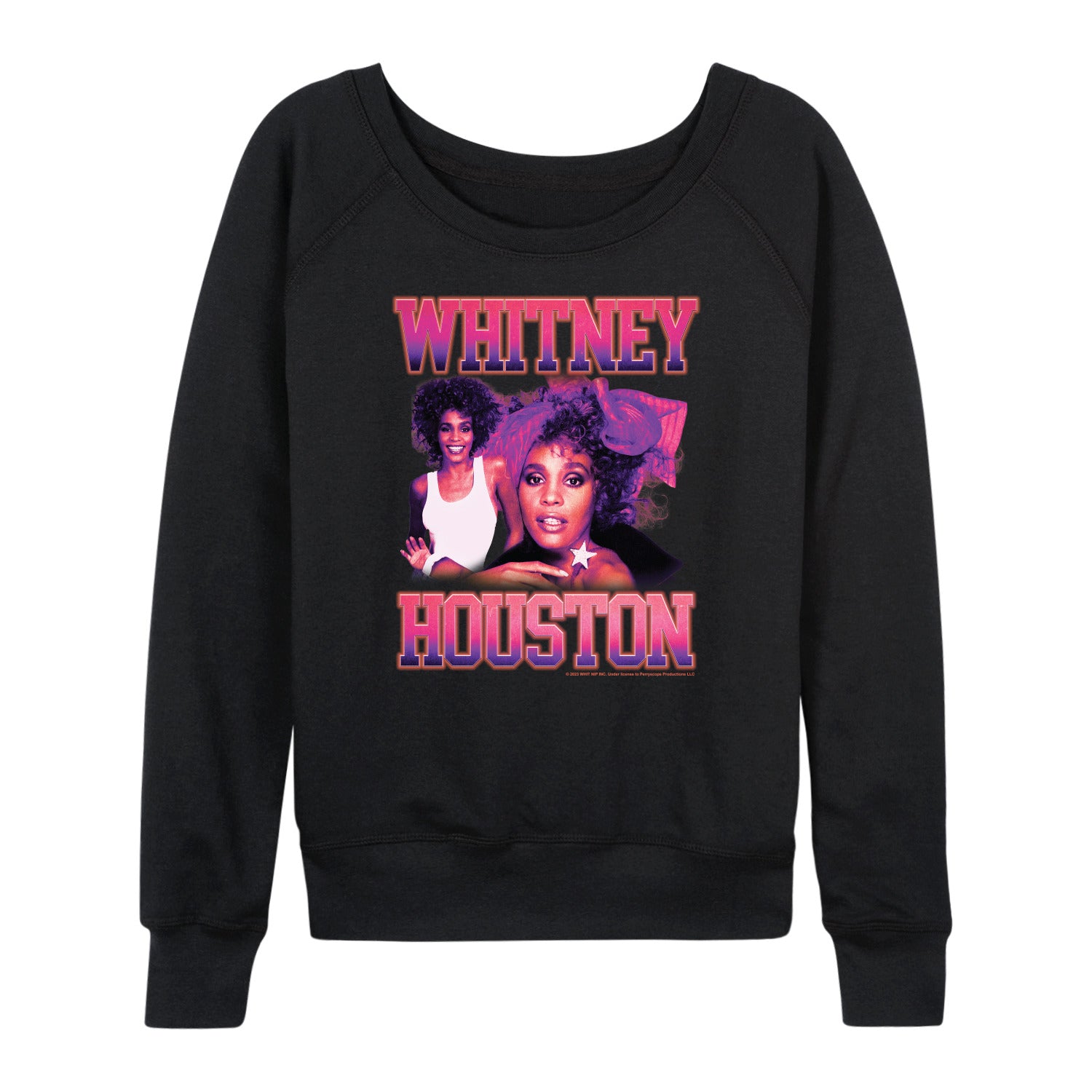 Whitney Houston - Vintage Whitney - Women's Lightweight French Terry Long Sleeve Shirt