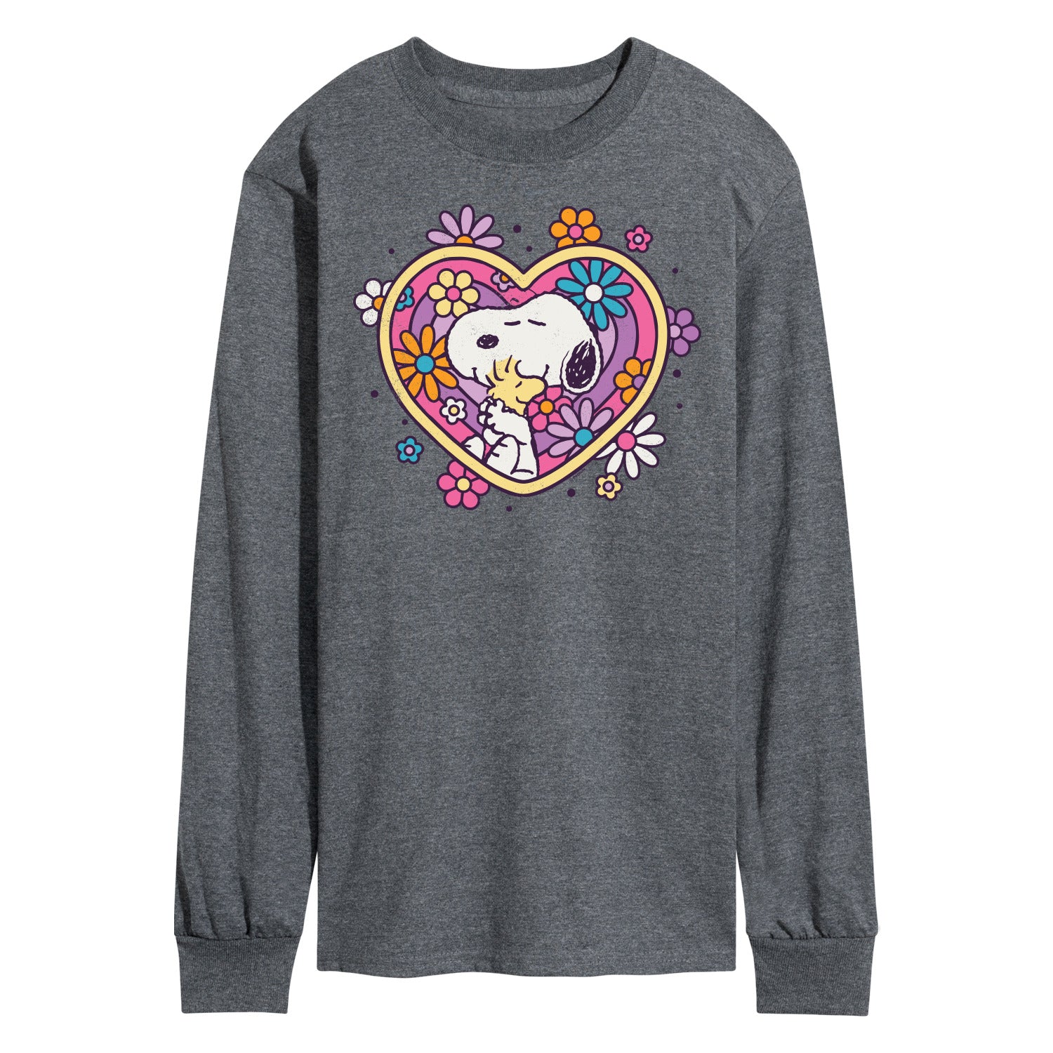 Peanuts - Hug Heart Flower - Men's Long Sleeve T-Shirt - Image 2