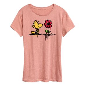 Peanuts - Woodstock Rose - Women's Short Sleeve Graphic T-Shirt