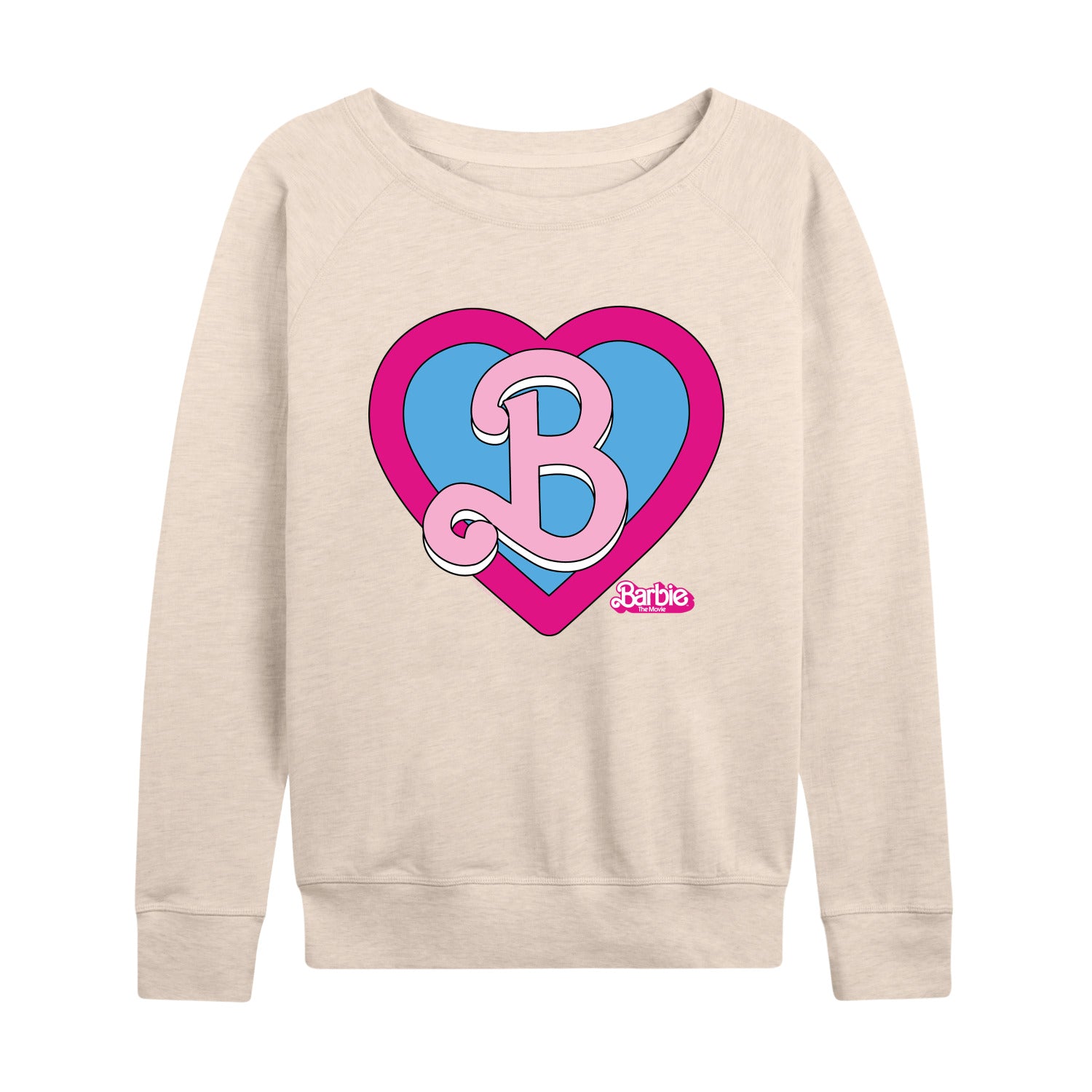 Barbie the Movie - Heart Crest - Women's Lightweight French Terry Long Sleeve Shirt