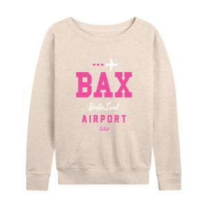 Barbie the Movie - BAK - Barbie Land Airport - Women's Lightweight French Terry Long Sleeve Shirt
