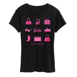 Barbie - Iconic Purse. Shoes. Sunglasses. & Boombox - Doll Sold Separately - Women's Short Sleeve Graphic T-Shirt