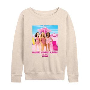 Barbie The Movie - Hi Barbie Beach - Women's Lightweight French Terry Long Sleeve Shirt