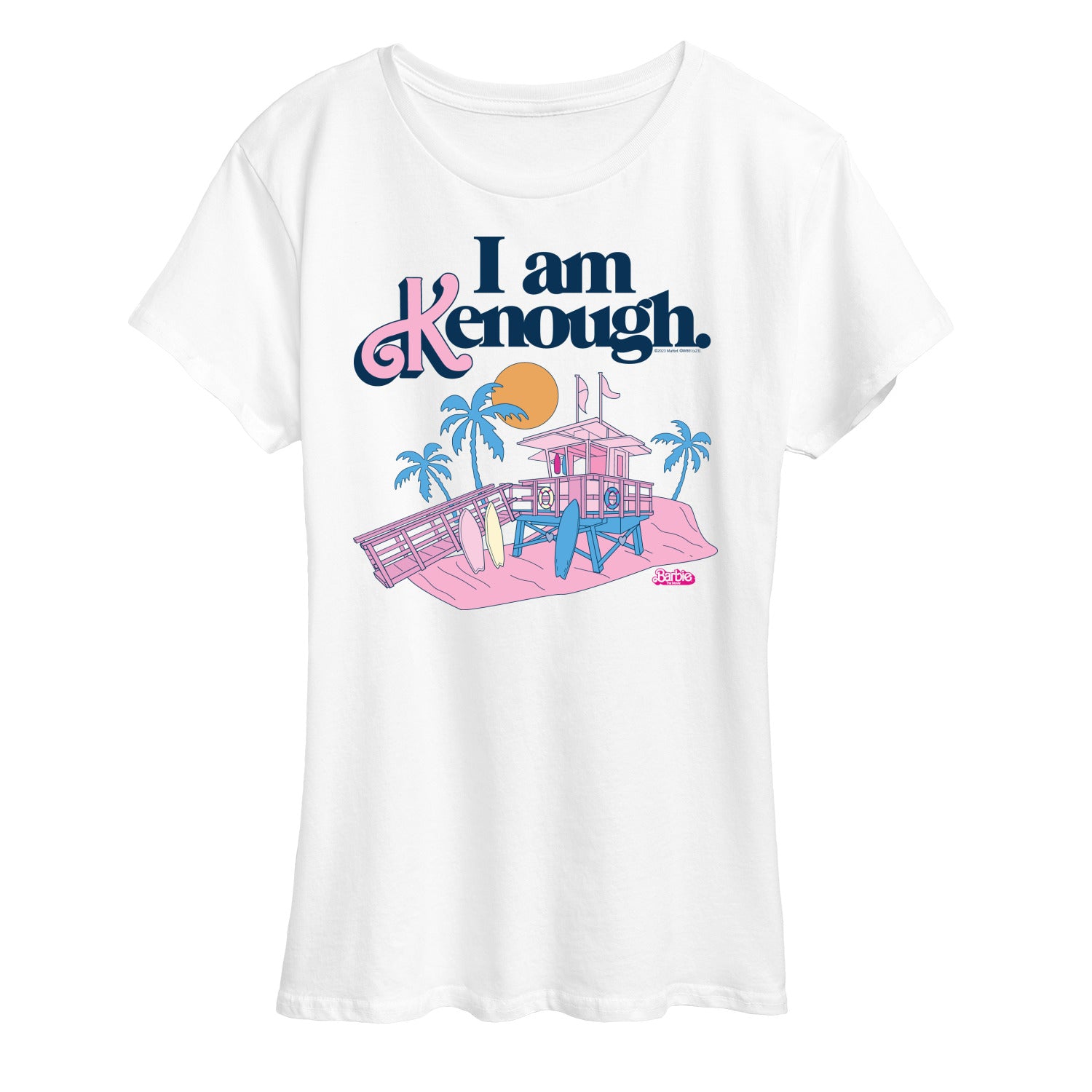 Barbie The Movie - I Am Kenough Lifeguard Stand - Women's Short Sleeve Graphic T-Shirt - Image 2
