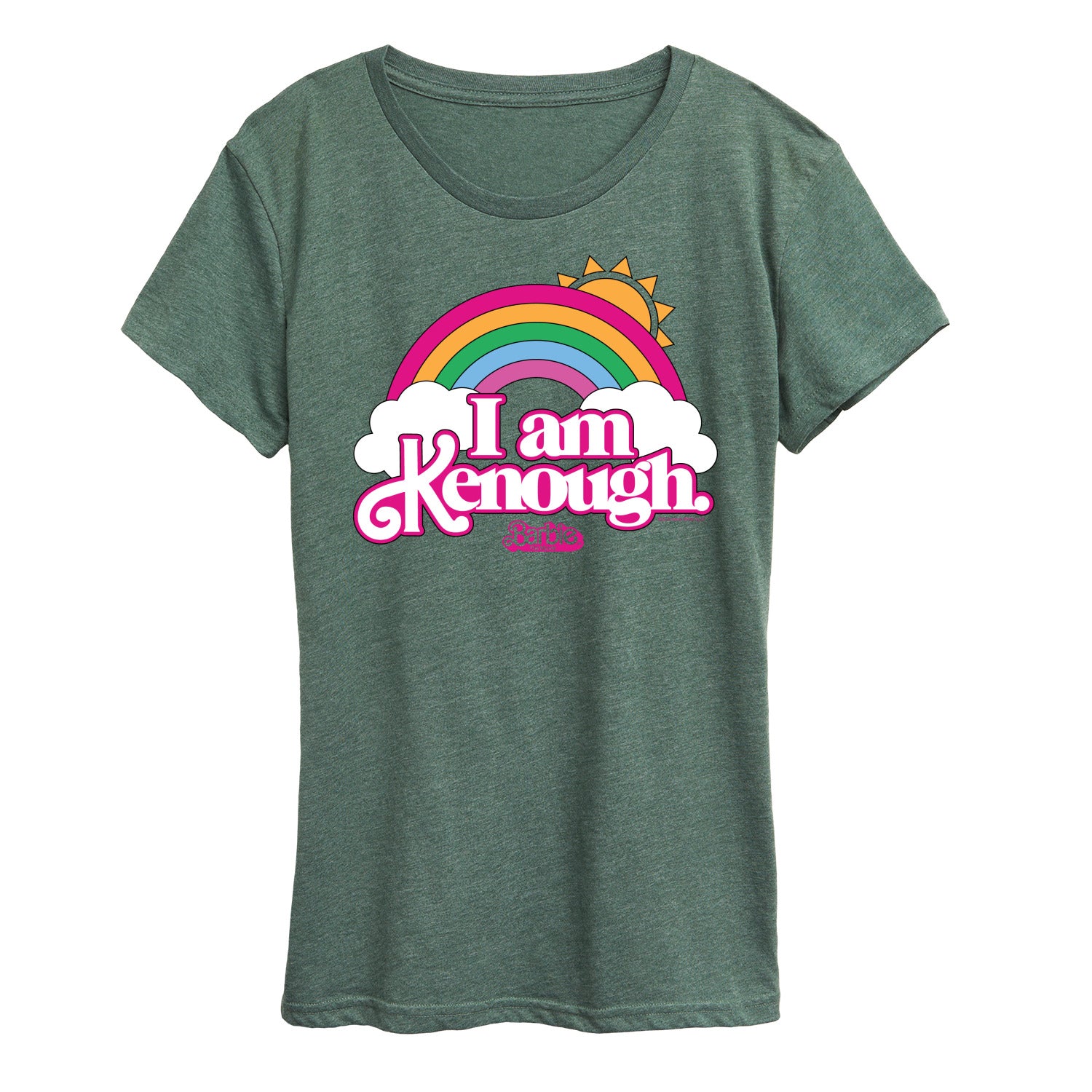 Barbie The Movie - I Am Kenough Rainbow Clouds - Women's Short Sleeve Graphic T-Shirt - Image 3