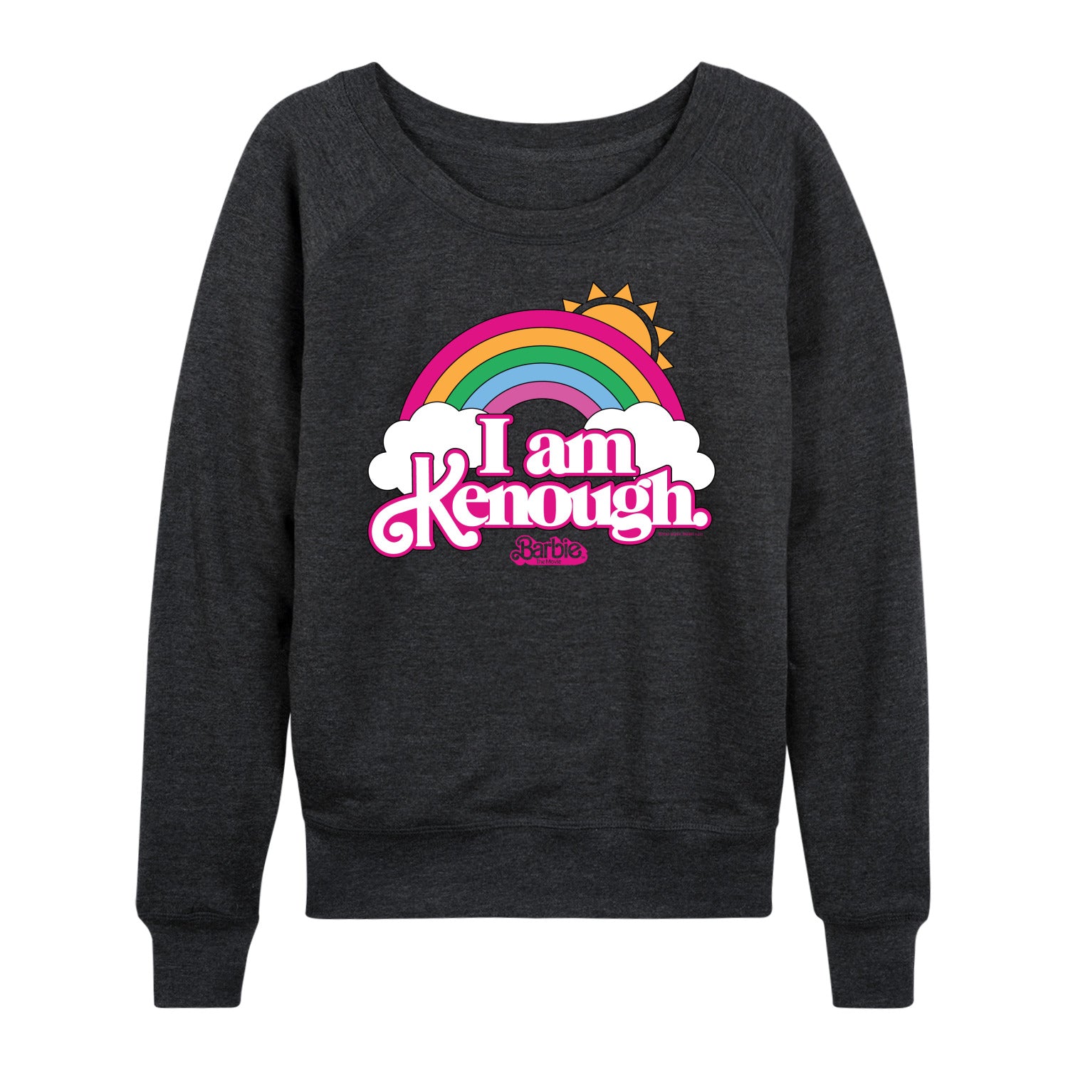 Barbie The Movie - I Am Kenough Rainbow Clouds - Women's Lightweight French Terry Long Sleeve Shirt - Image 2