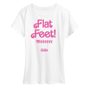 Barbie The Movie - Barbie Movie Flat Feet - Women's Short Sleeve Graphic T-Shirt