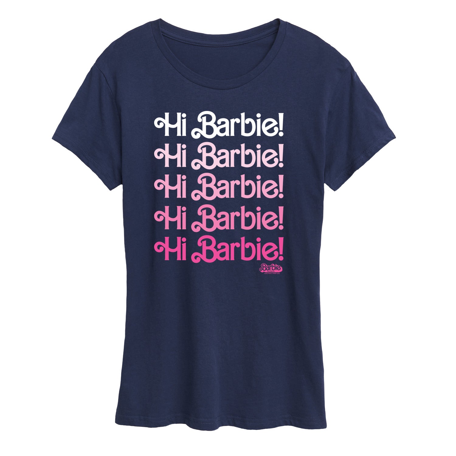 Barbie The Movie - Hi Barbie Stacked - Women's Short Sleeve Graphic T-Shirt - Image 3
