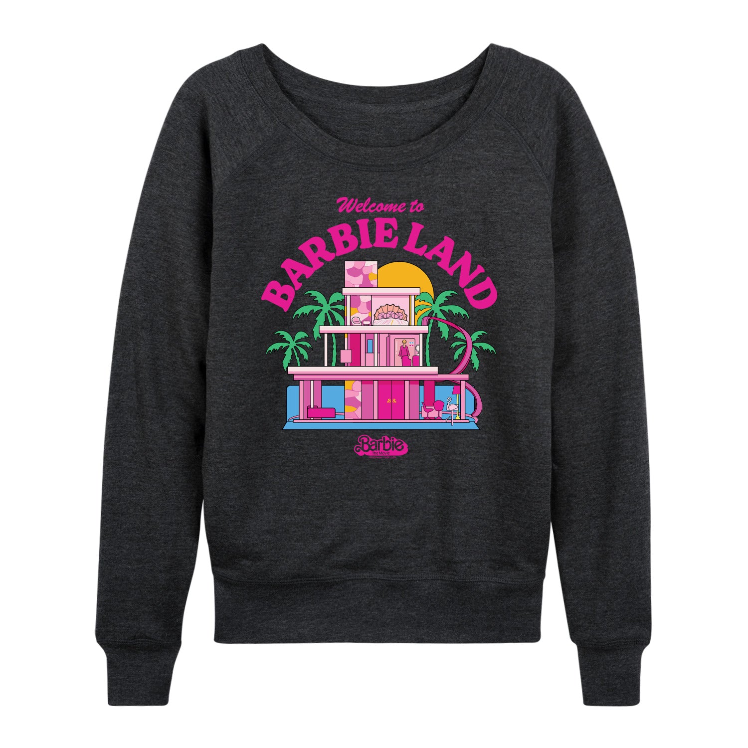 Barbie The Movie - Welcome To Barbie Land - Women's Lightweight French Terry Long Sleeve Shirt - Image 2