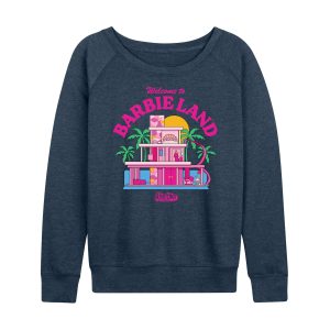 Barbie The Movie - Welcome To Barbie Land - Women's Lightweight French Terry Long Sleeve Shirt