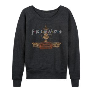 Friends - Couch Fountain Set - Ladies French Terry Long Sleeve Shirt