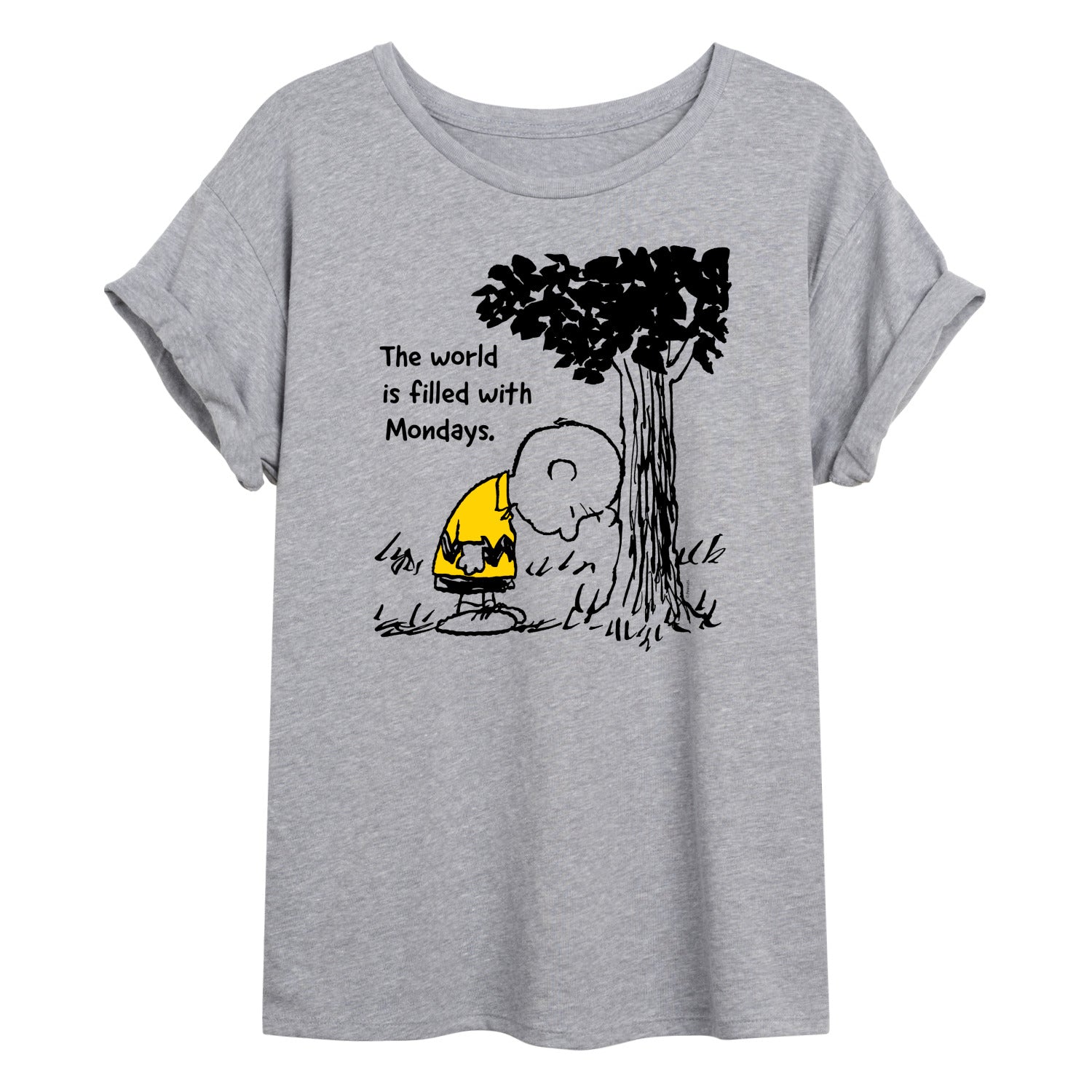 Peanuts - World Filled With Mondays - Women's Oversized T-Shirt