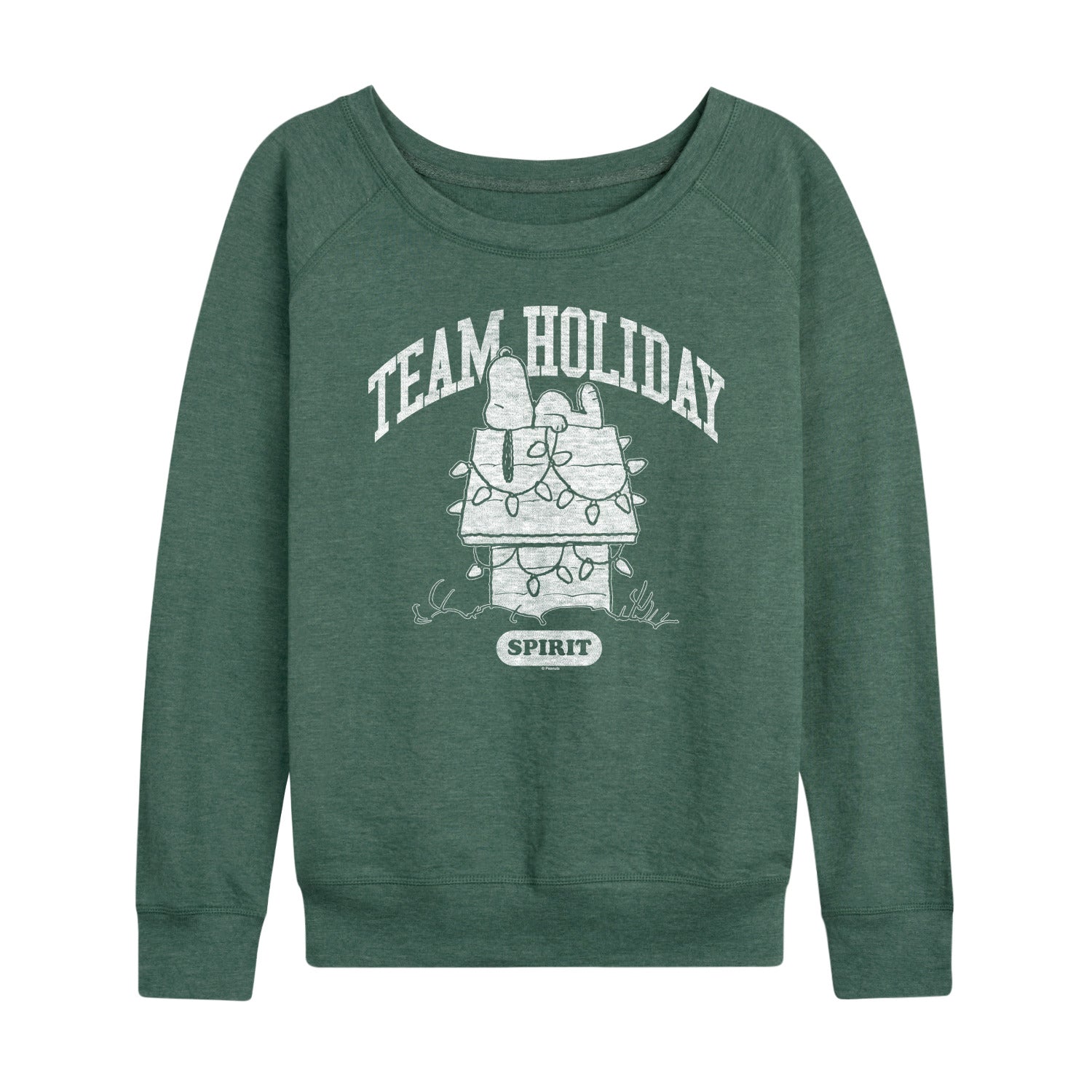 Peanuts - Snoopy Team Holiday Spirit - Women's French Terry Long Sleeve Pullover - Image 2