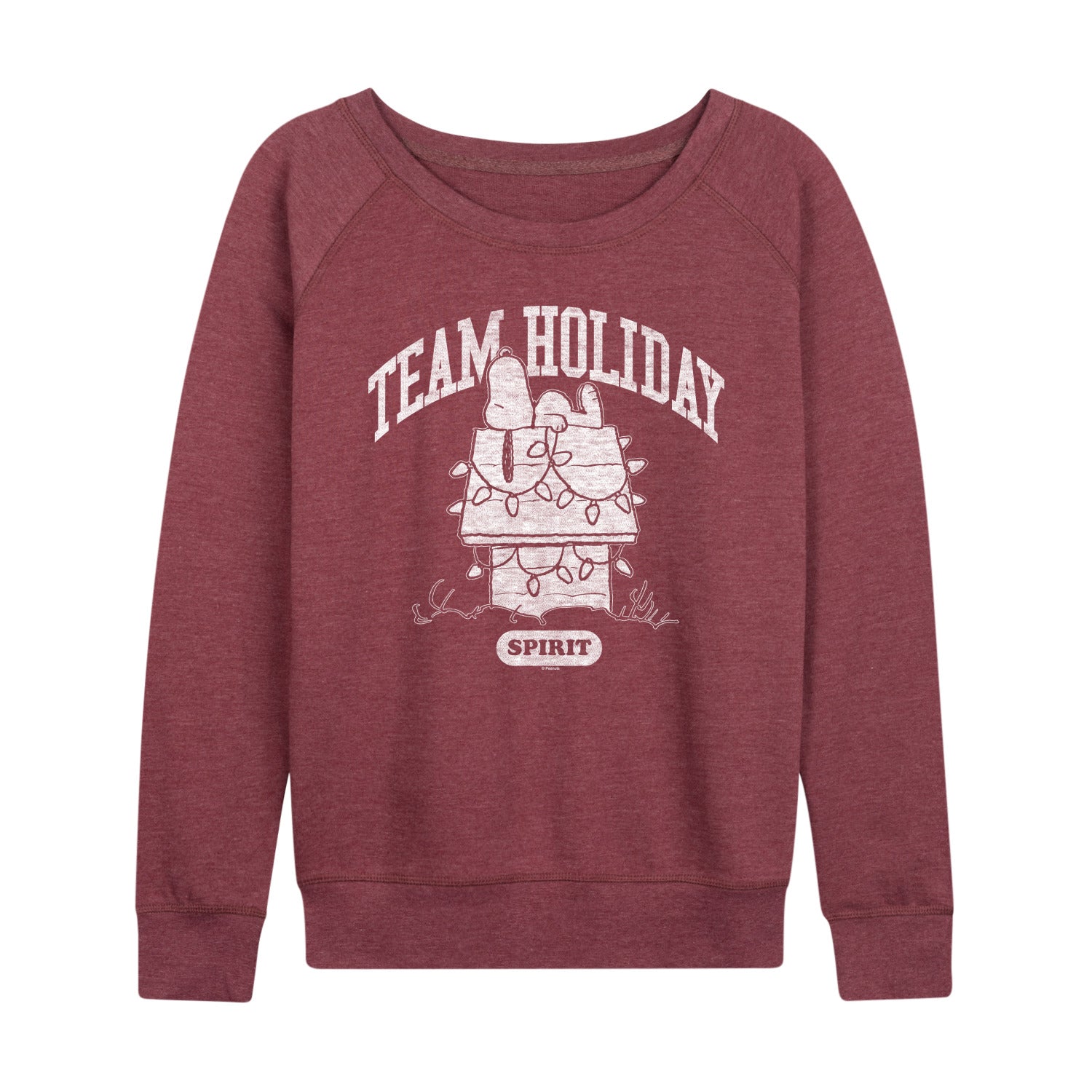 Peanuts - Snoopy Team Holiday Spirit - Women's French Terry Long Sleeve Pullover - Image 3