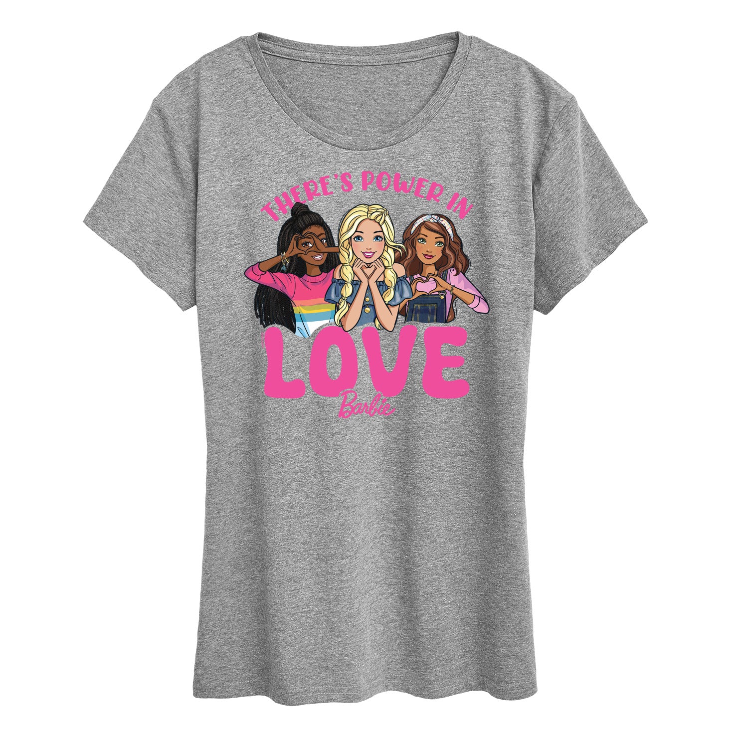 Barbie - Theres Power In Love - Women's Short Sleeve Graphic T-Shirt