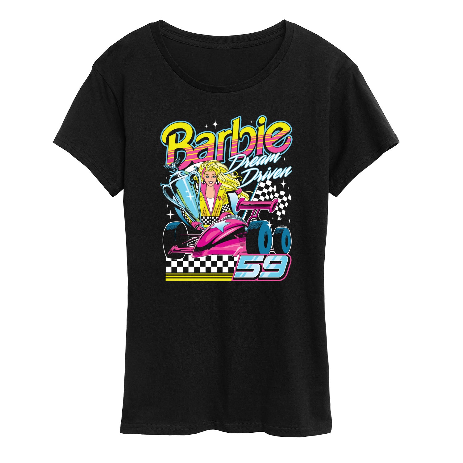 Barbie - Racecar Comic - Women's Short Sleeve Graphic T-Shirt - Image 4