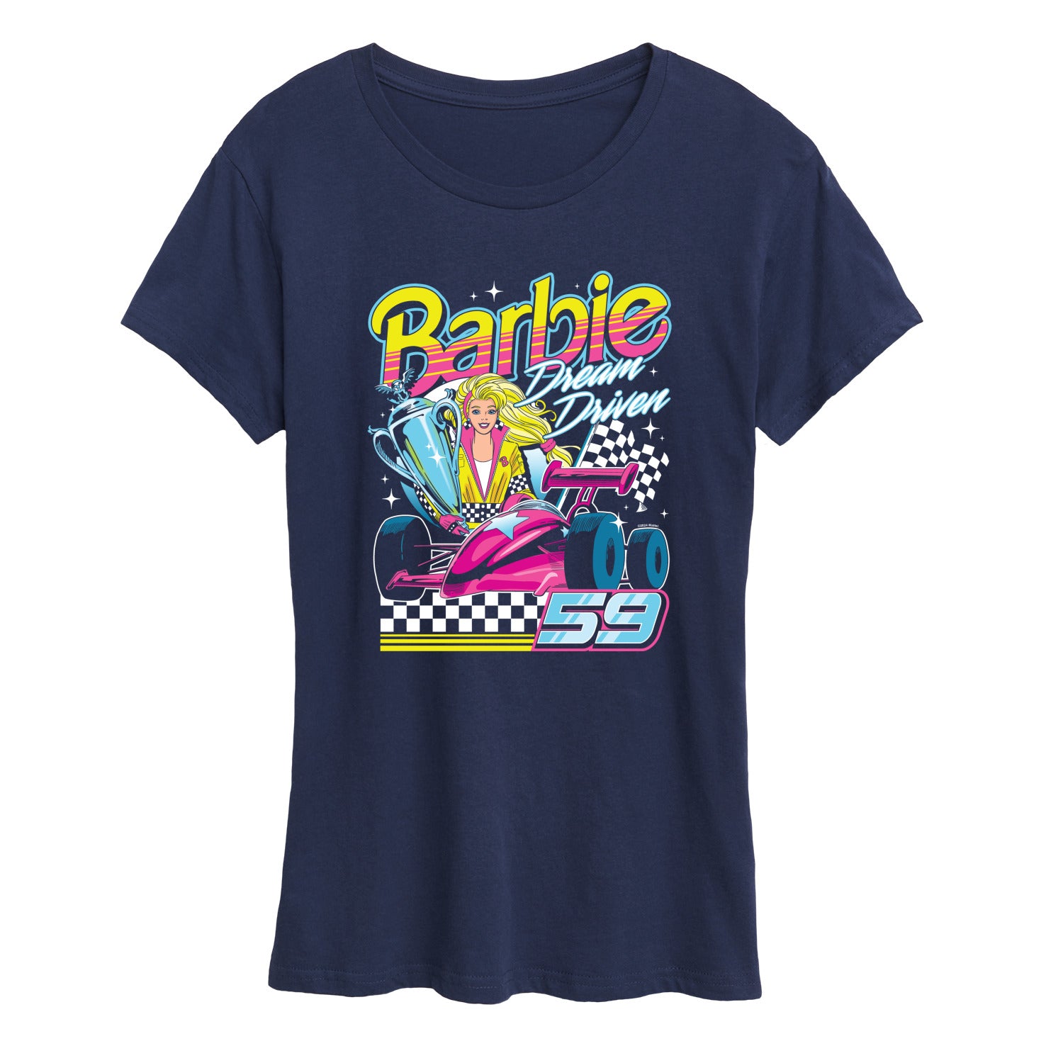 Barbie - Racecar Comic - Women's Short Sleeve Graphic T-Shirt - Image 3