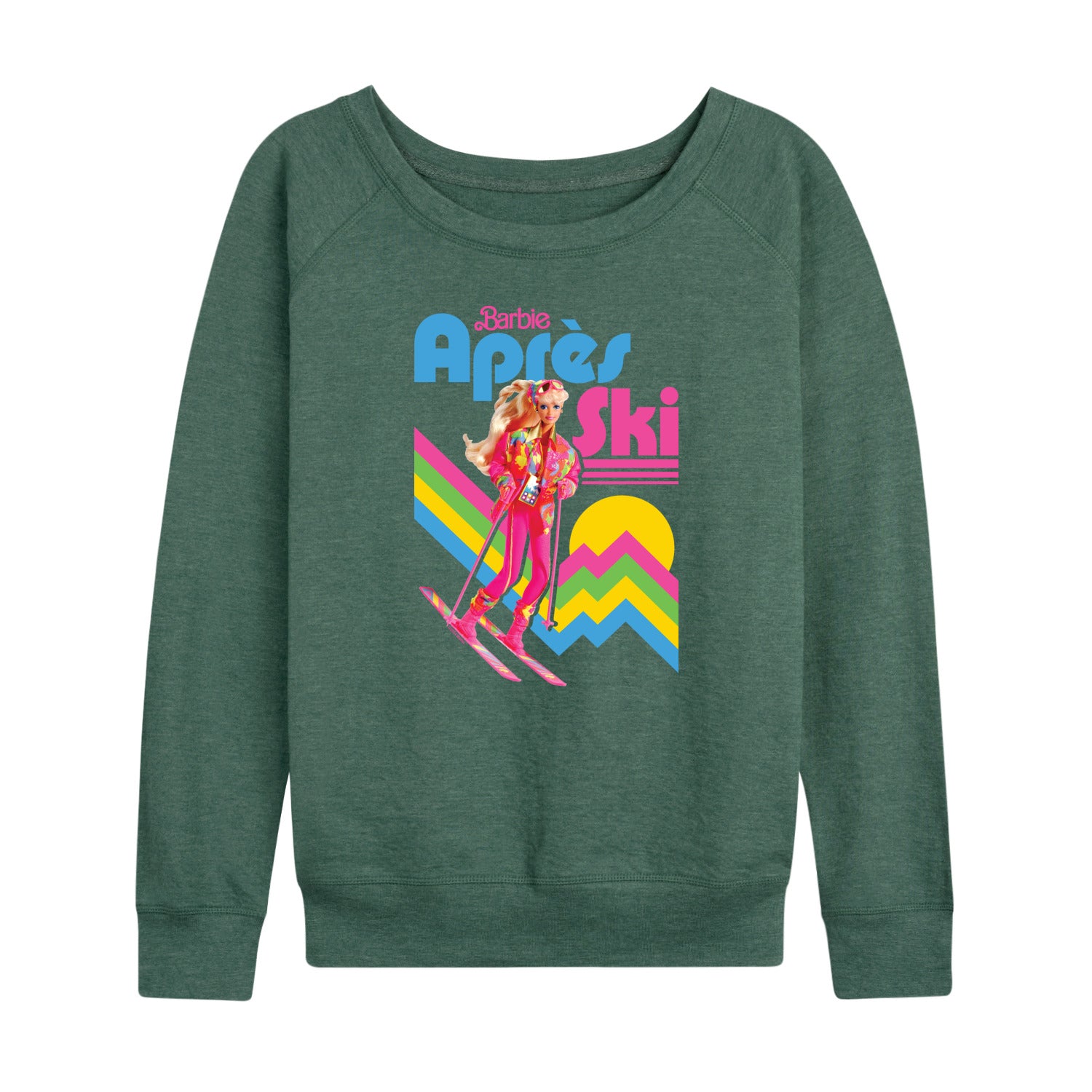 Barbie - Retro Apres Ski-Women's French Terry Long Sleeve Shirt - Image 3