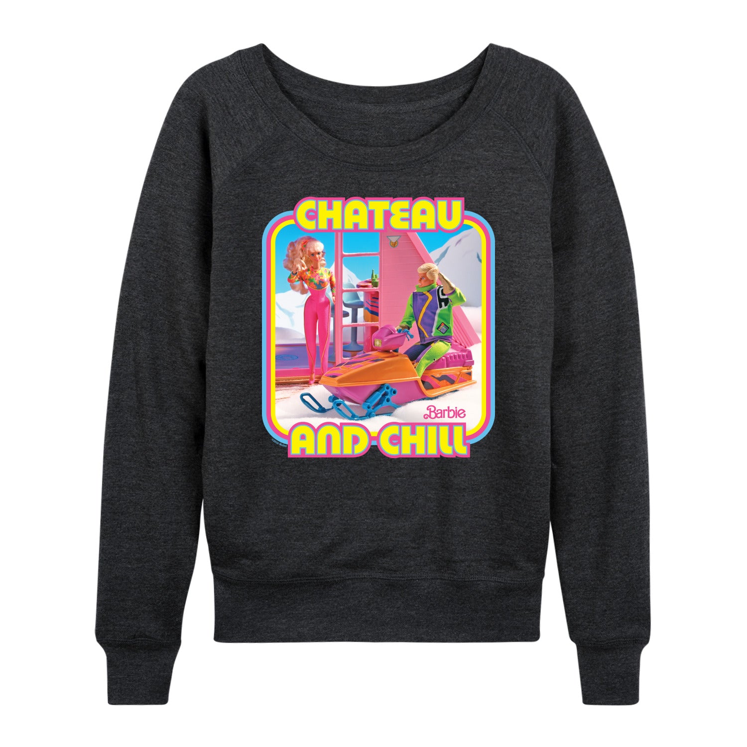 Barbie - Retro Chateau And Chill-Women's French Terry Long Sleeve Shirt - Image 2
