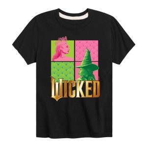 Wicked - Glinda and Elphaba Logo - Boys Toddler and Youth Short Sleeve Graphic Tee