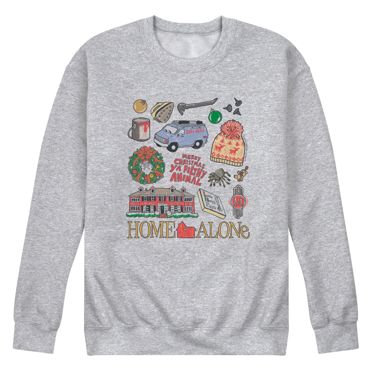 Home Alone - Ha Icon Grid - Men's Crew Fleece Sweatshirt