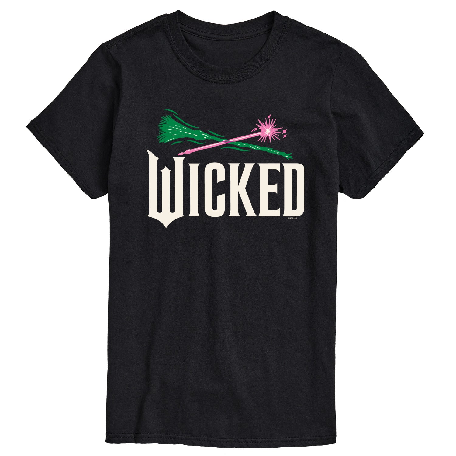 Wicked: Part 2 - Wand And Broomstick Logo - Men's Short Sleeve Graphic T-Shirt - Image 2