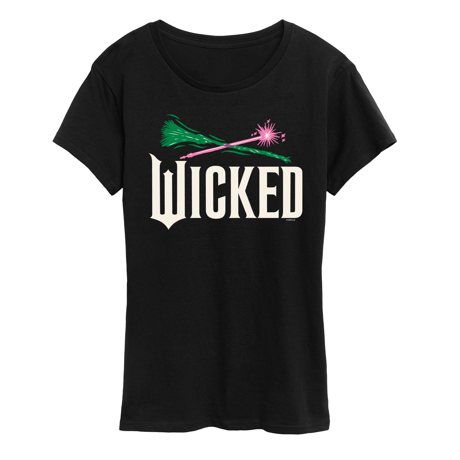 Wicked: Part 2 - Wand And Broomstick Logo - Women's Short Sleeve Graphic T-Shirt - Image 4