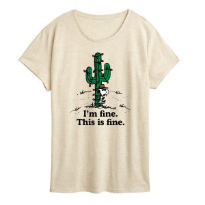 Peanuts - Im Fine Spike - Women's Short Sleeve Graphic T-Shirt