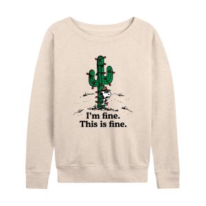 Peanuts - Im Fine Spike - Women's French Terry Long Sleeve Pullover