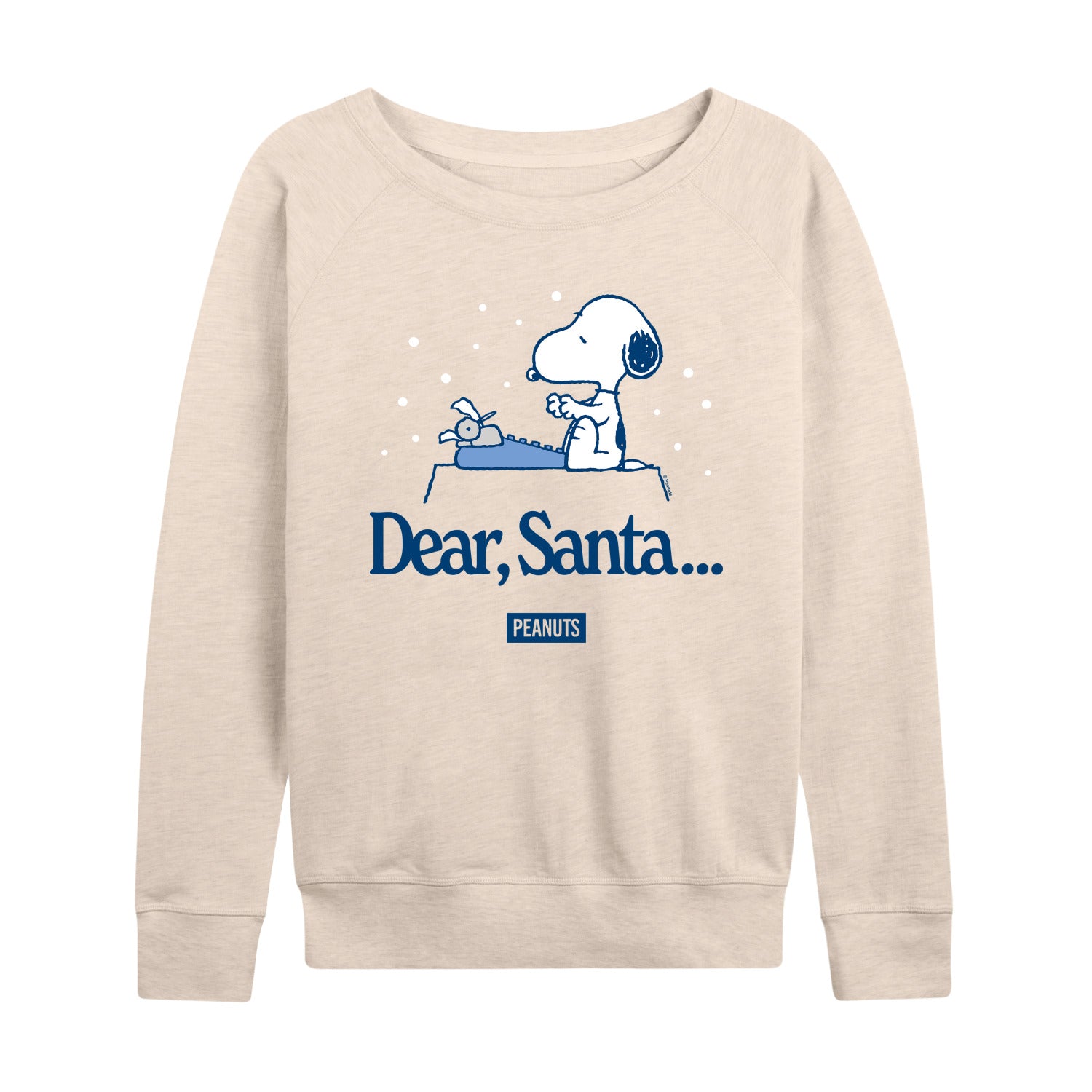 Peanuts - Snoopy Dear Santa - Women's French Terry Long Sleeve Pullover