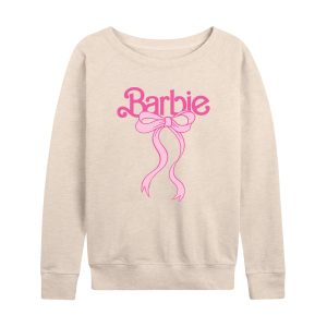 Barbie - Logo Coquette Bow - Women's French Terry Long Sleeve Shirt