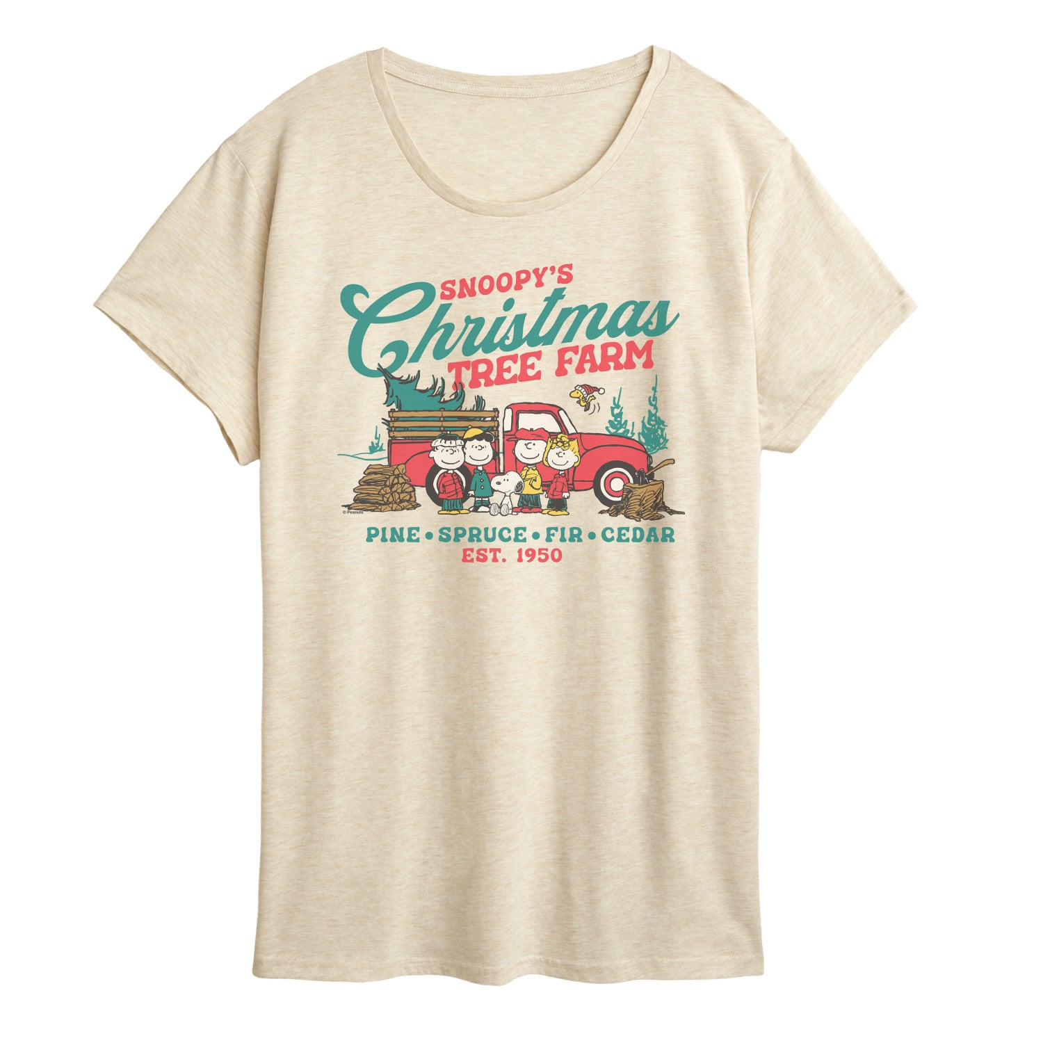 Peanuts - Tree Farm - Women's Short Sleeve Graphic T-Shirt