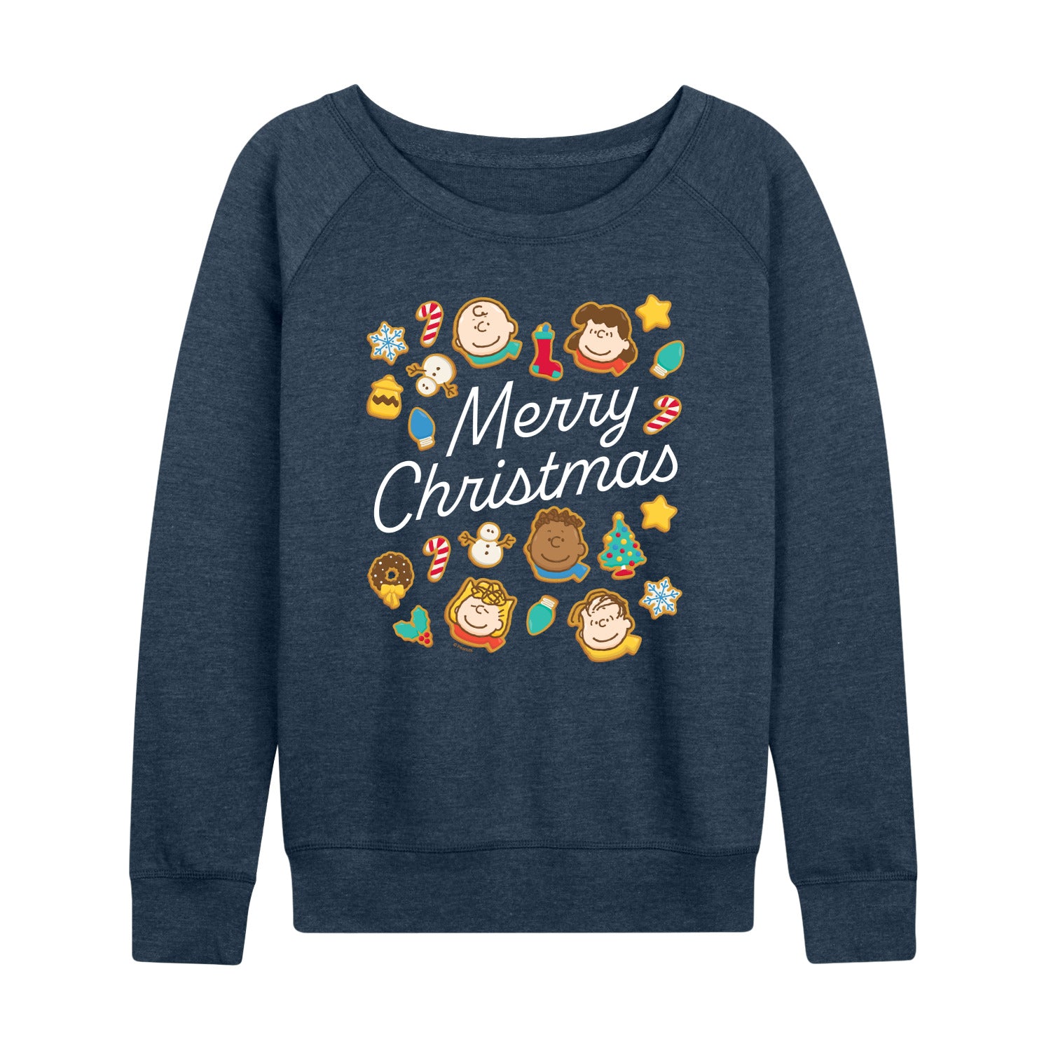 Peanuts - Merry Christmas Cookies - Women's French Terry Long Sleeve Pullover - Image 4