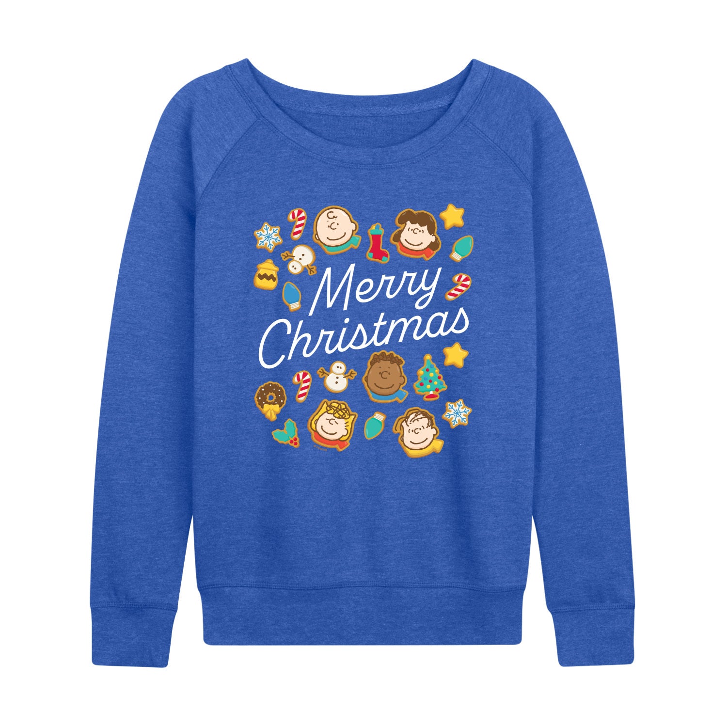 Peanuts - Merry Christmas Cookies - Women's French Terry Long Sleeve Pullover - Image 7