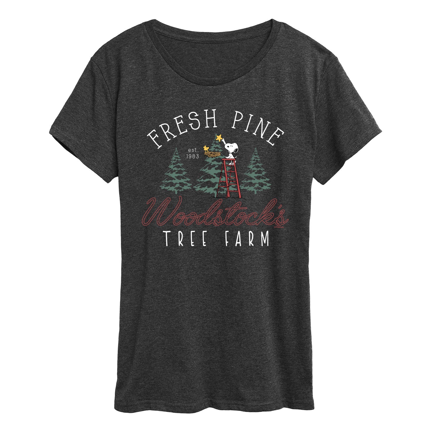 Peanuts - Woodstocks Tree Farm - Women's Short Sleeve Graphic T-Shirt - Image 3