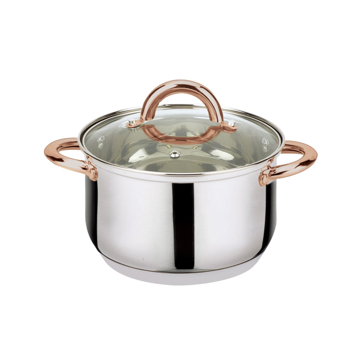 J&V Textiles 6-Piece Stainless Steel Casserole Set Pots and Lids - Image 3