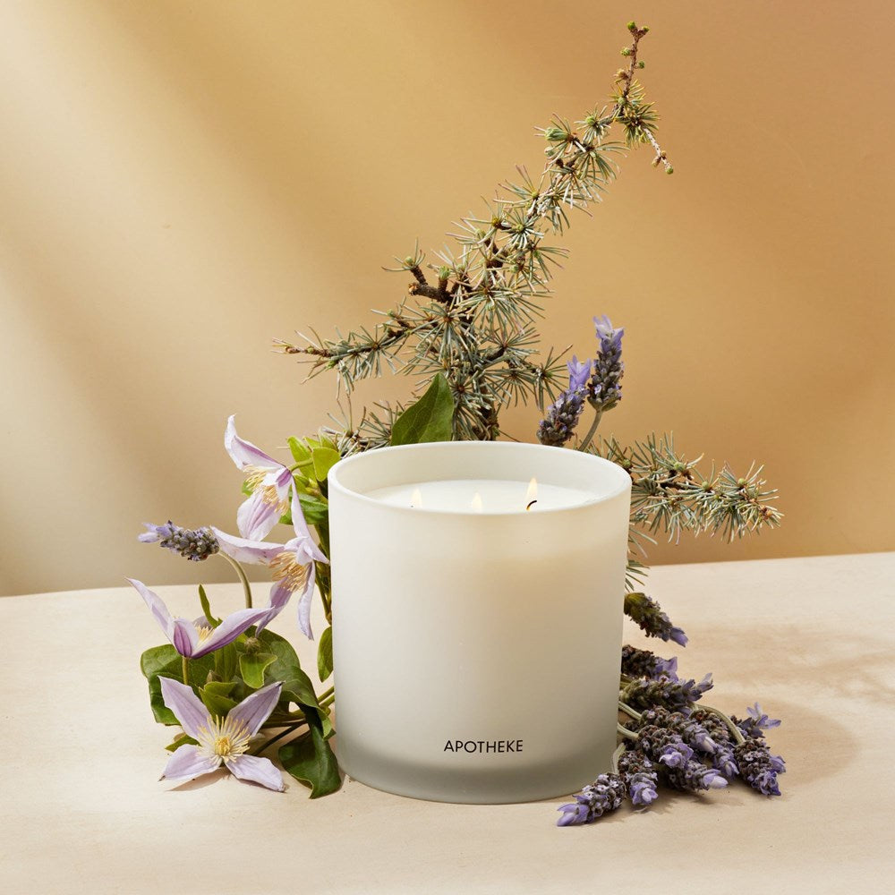 APOTHEKE Hinoki Lavender 3-Wick Candle - Image 2