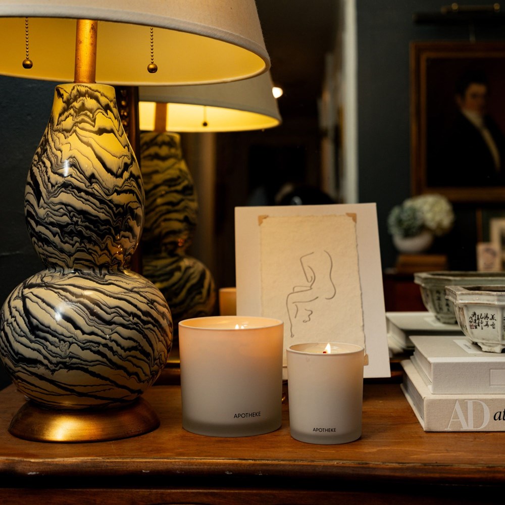 APOTHEKE Hinoki Lavender 3-Wick Candle - Image 3