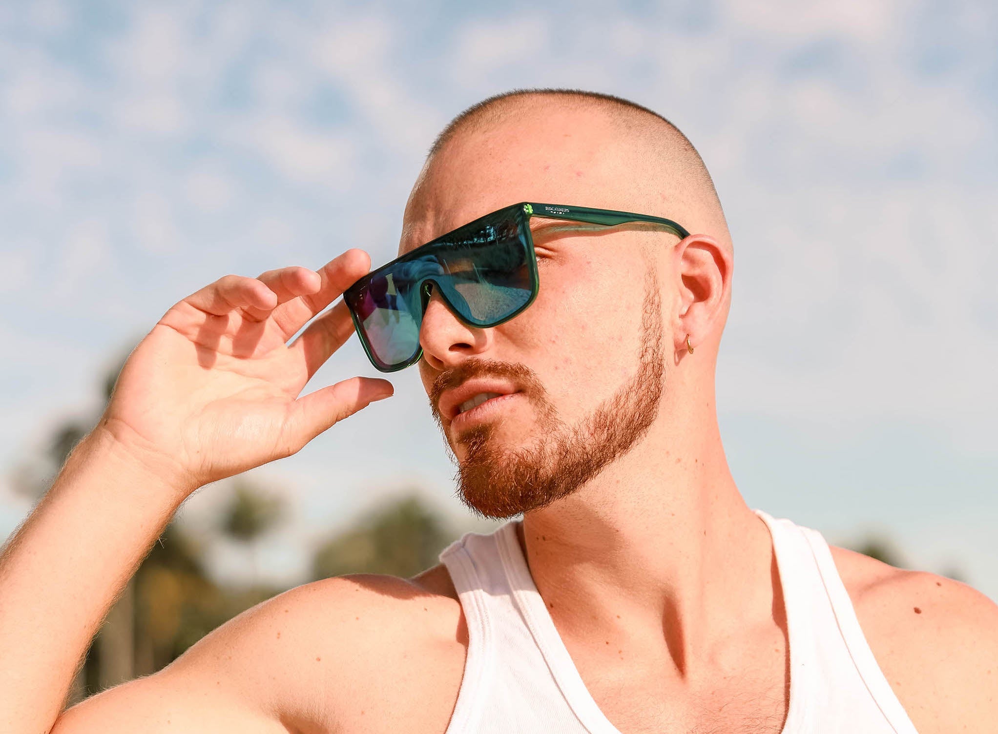 Biscayners Enid Green Men's Sunglasses - Image 3