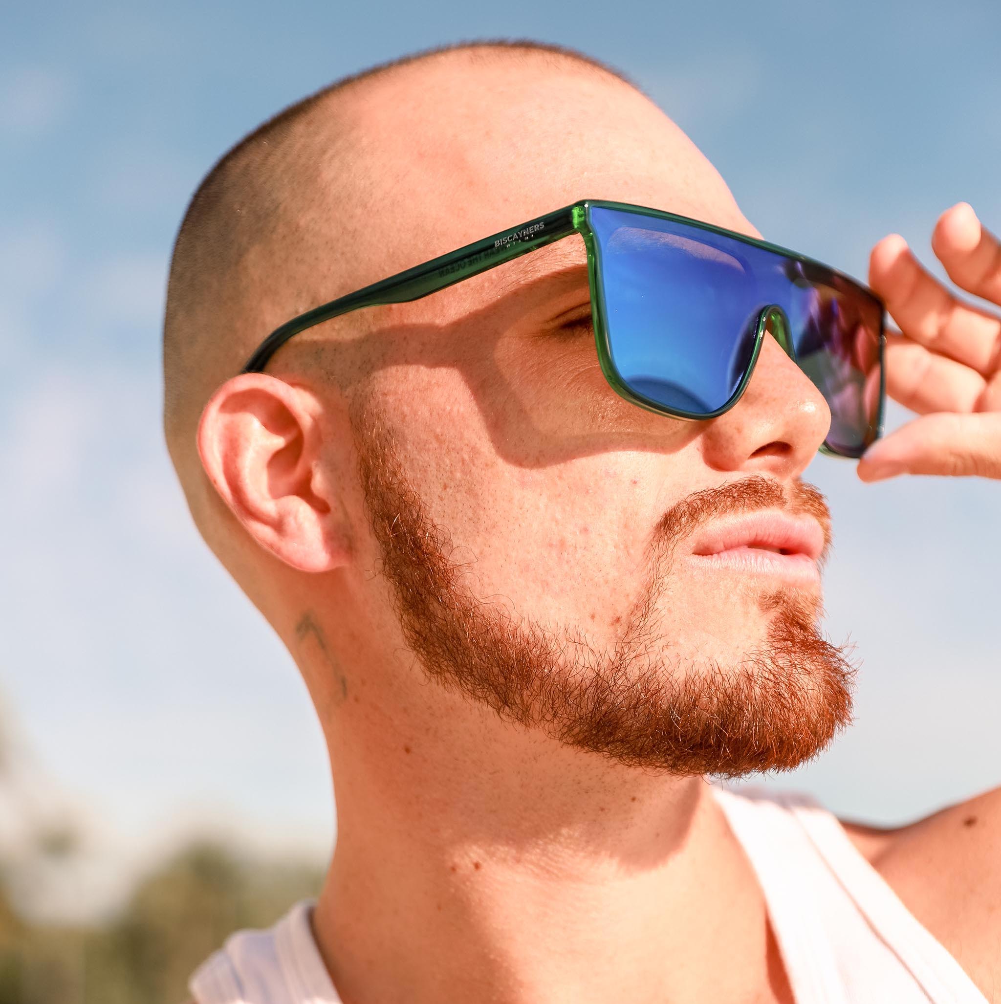 Biscayners Enid Green Men's Sunglasses - Image 4