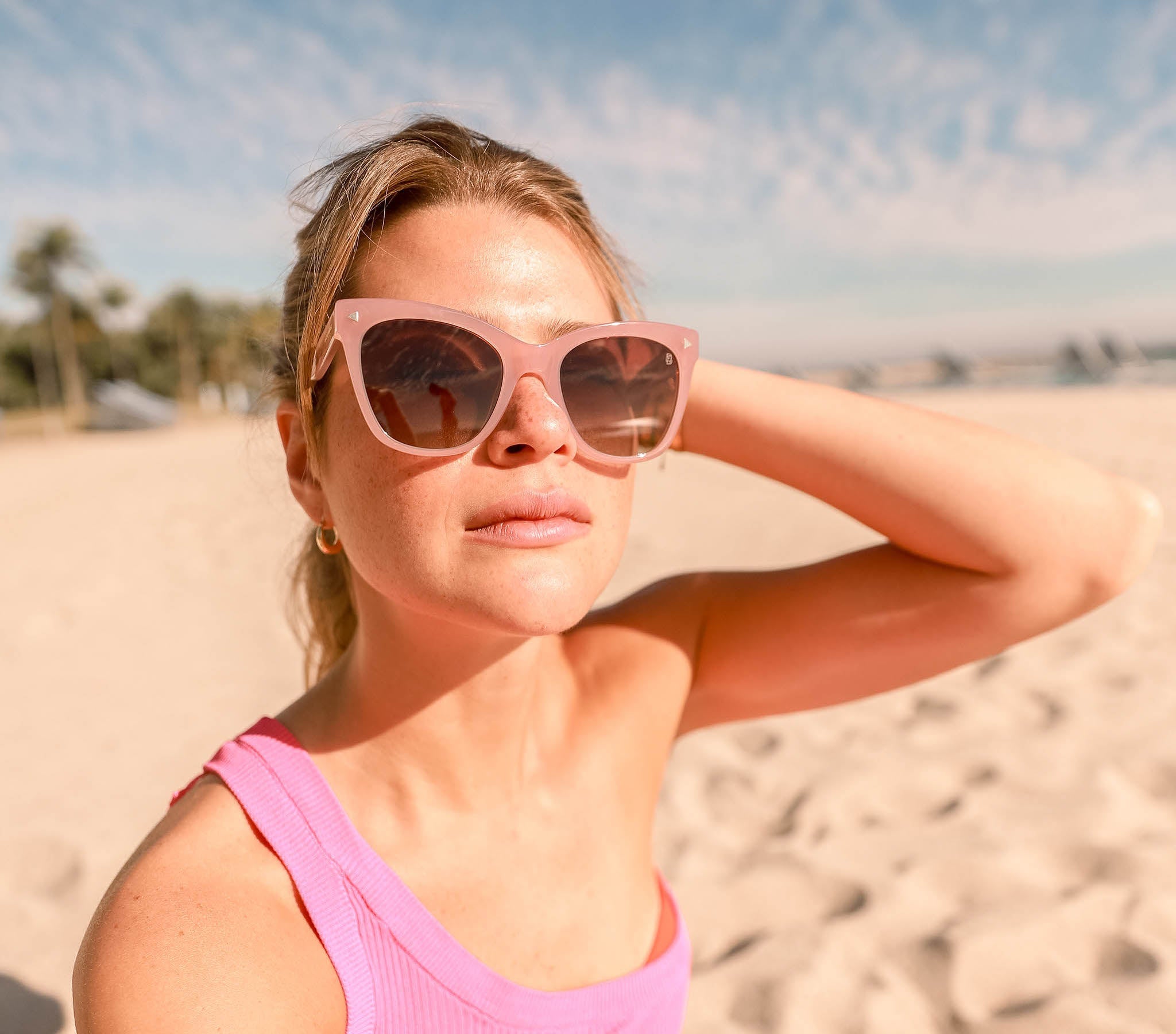 Biscayners Palm Pink Women's Sunglasses - Image 4