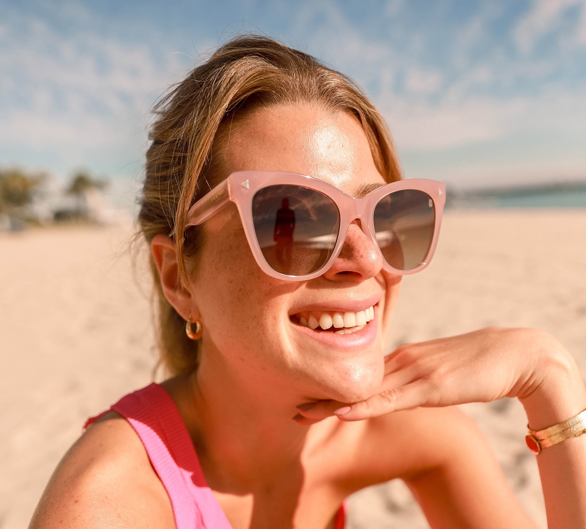 Biscayners Palm Pink Women's Sunglasses - Image 5