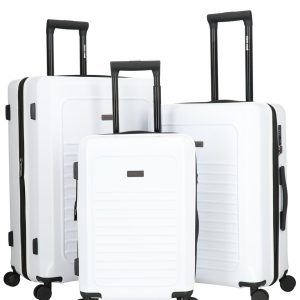 Roberto Cavalli Luxury 3 Piece Luggage Set. Expandable Hard Shell Suitcases with 8 Spinner Wheels