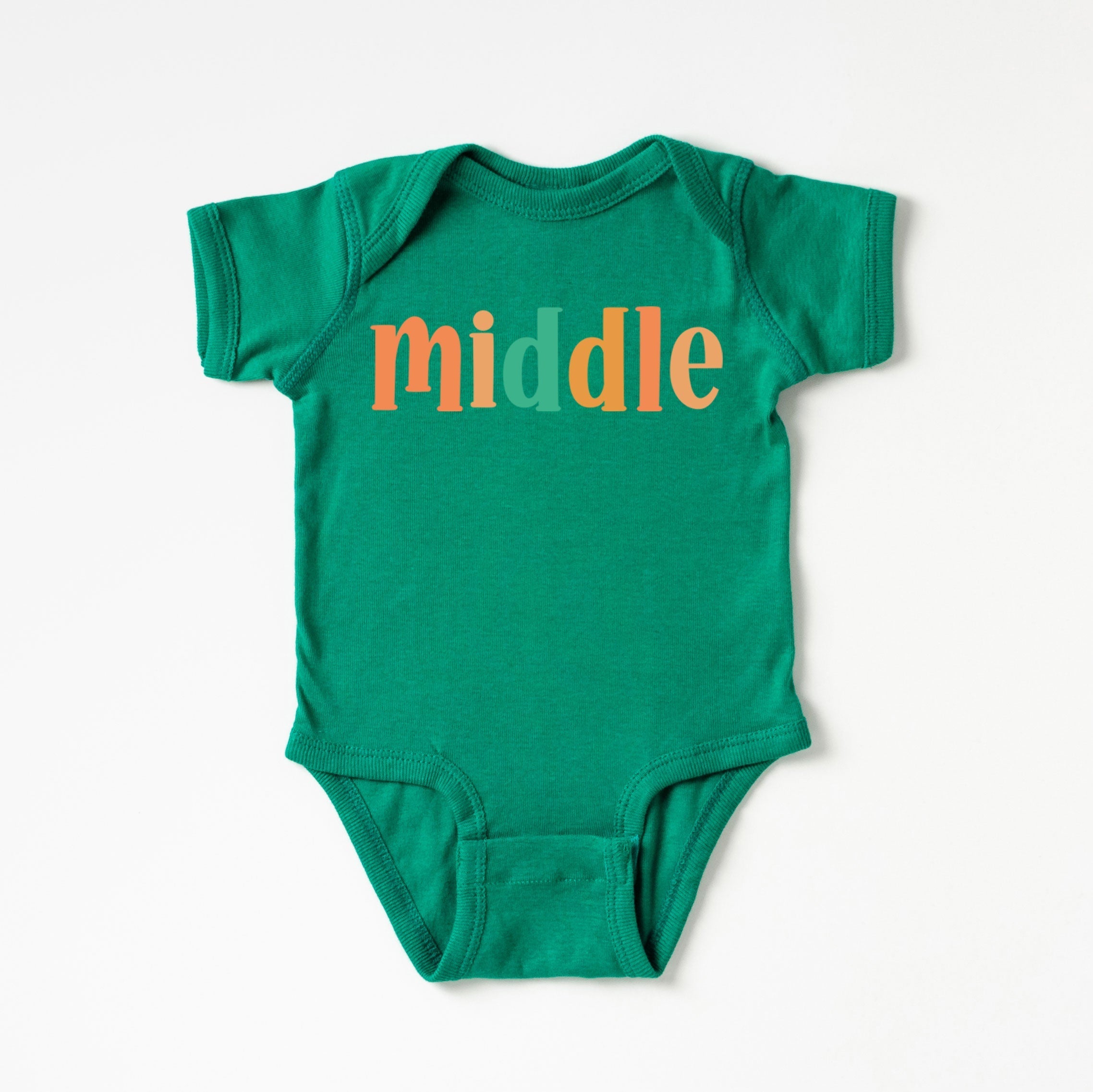 The Juniper Shop Baby Middle Colorful Graphic Short Sleeve Onesie - Image 3
