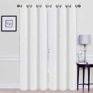 J&V Textiles Madonna Foam-Backed Blackout Curtain Panels with Grommets